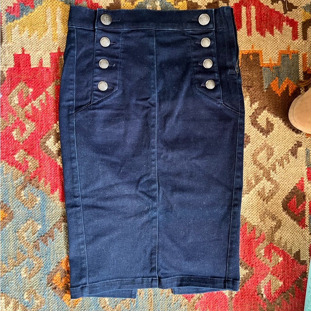 High waisted demin pin up skirt